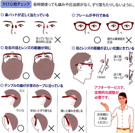 眼鏡 位置|メガネの鼻あて正しい位置とは？メガネのズレをセルフチェッ。